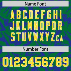 Kelly Green Royal Graffiti Pattern Authentic Baseball Jersey 4