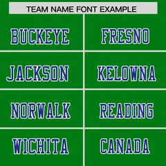 Kelly Green Royal Shoulder Cut Two-Tone Flag Football Jersey 3