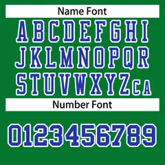 Kelly Green Royal-White Classic Football Jersey 4
