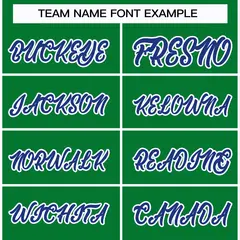 Kelly Green Royal-White Classic Hockey Jersey 3