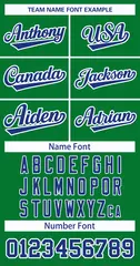 Kelly Green Royal-White Classic Hockey Jersey 3
