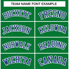 Kelly Green Royal-White Classic Hockey Jersey 3