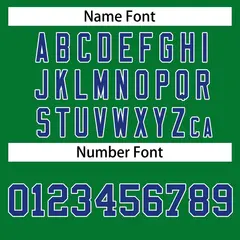 Kelly Green Royal-White Classic Hockey Jersey 4
