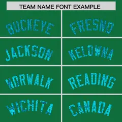 Kelly Green Sequined Trim Athletic Basketball Jersey 3