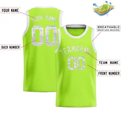 Kelly Green Sequined Trim Athletic Basketball Jersey 2