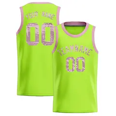 Kelly Green Sequined Trim Athletic Basketball Jersey 1