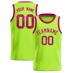 Kelly Green Sequined Trim Athletic Basketball Jersey 1