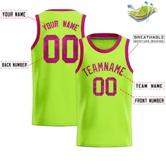 Kelly Green Sequined Trim Athletic Basketball Jersey 2