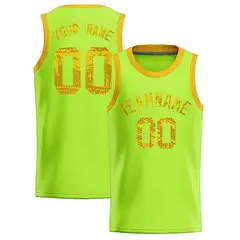 Kelly Green Sequined Trim Athletic Basketball Jersey 1