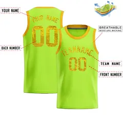 Kelly Green Sequined Trim Athletic Basketball Jersey 2