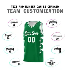 Kelly Green Side Lightning Graffiti Basketball Jersey 4