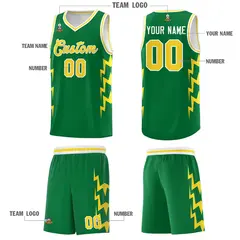 Kelly Green Side Lightning Graffiti Basketball Jersey 5