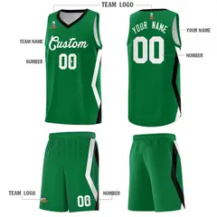 Kelly Green Side Rhombus Graffiti Pattern Basketball Jersey 5