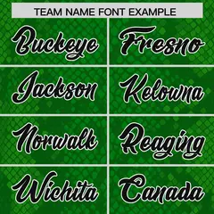 Kelly Green Snakeskin Graffiti Pattern Football Jersey 3