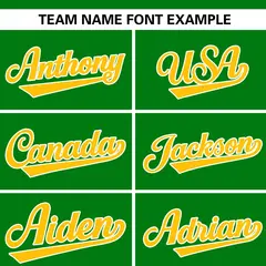 Kelly Green Stand Collar Classic Baseball Jersey 3