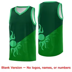 Kelly Green Sunburst Two Tone Athletic Basketball Jersey 2
