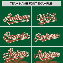 Kelly Green Texas Orange Graffiti Bossinia Baseball Jersey 3