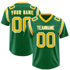 Kelly Green Two-Tone Shoulder Cut Authentic Football Jersey