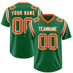 Kelly Green Two-Tone Shoulder Cut Authentic Football Jersey