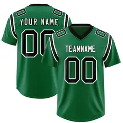 Kelly Green Two-Tone Shoulder Cut Authentic Football Jersey 1