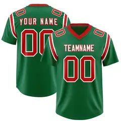 Kelly Green Two-Tone Shoulder Cut Authentic Football Jersey 1