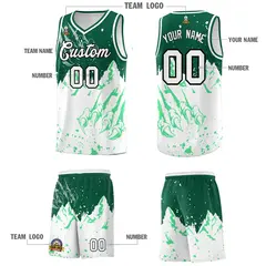 Kelly Green White Beast Pattern Sports Basketball Jersey 5