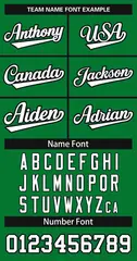 Kelly Green White-Black Classic Hockey Jersey 3
