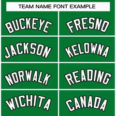 Kelly Green White-Black Classic Hockey Jersey 3