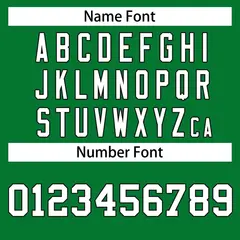 Kelly Green White-Black Classic Hockey Jersey 4