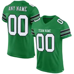 Kelly Green White-Black Classic Style Mesh Football Jersey 1