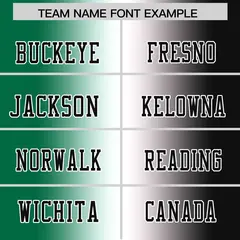 Kelly Green White-Black Gradient Football Jersey 3