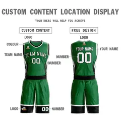 Kelly Green White Black Graffiti Lightning Basketball Jersey 3