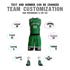 Kelly Green White Black Graffiti Lightning Basketball Jersey 4