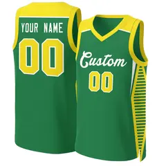Kelly Green White Classic Mesh Basketball Jersey 1