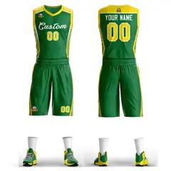 Kelly Green White Classic Mesh Basketball Jersey Sets