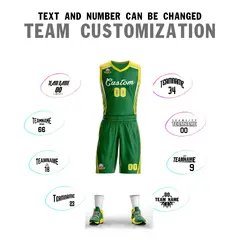 Kelly Green White Classic Mesh Basketball Jersey Sets 4
