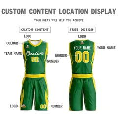 Kelly Green White Classic Mesh Basketball Jersey Sets 3