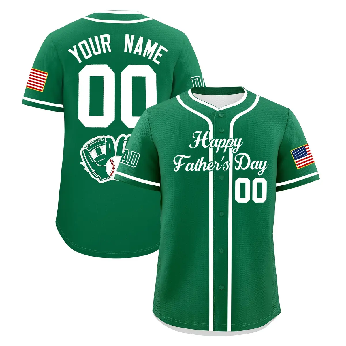 Kelly Green White Father's Day Classic Baseball Jersey