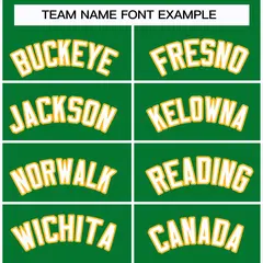 Kelly Green White-Gold Classic Style Hockey Jersey 3