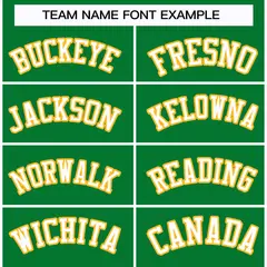 Kelly Green White-Gold Classic Style Hockey Jersey 3