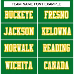 Kelly Green White-Gold Football Jersey 3