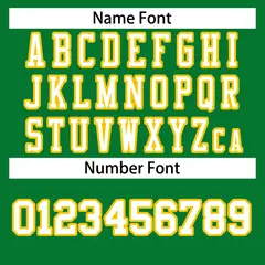 Kelly Green White-Gold Football Jersey 4