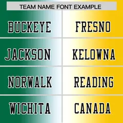 Kelly Green White-Gold Gradient Football Jersey 3