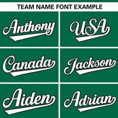 Kelly Green White Gradient Ribbed Authentic Baseball Jersey 3