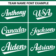 Kelly Green White Gradient Star Pattern Baseball Jersey 3