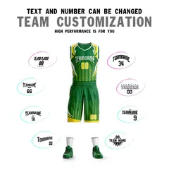 Kelly Green White Graffiti Angular Element Basketball Jersey 4