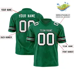 Kelly Green White Graffiti Line Authentic Football Jersey 2