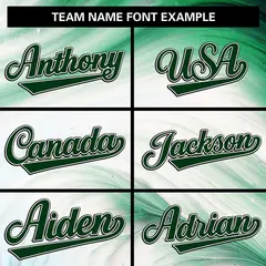 Kelly Green-White Graffiti Tie Dye Ink Paint Varsity Letterman Jacket 5