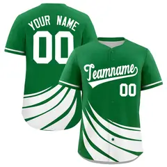Kelly Green White Graffiti Wind Mark Baseball Jersey