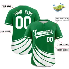 Kelly Green White Graffiti Wind Mark Baseball Jersey 2